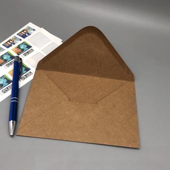 Umschlag C6 Papier Grußkarten Kraftpapier offen